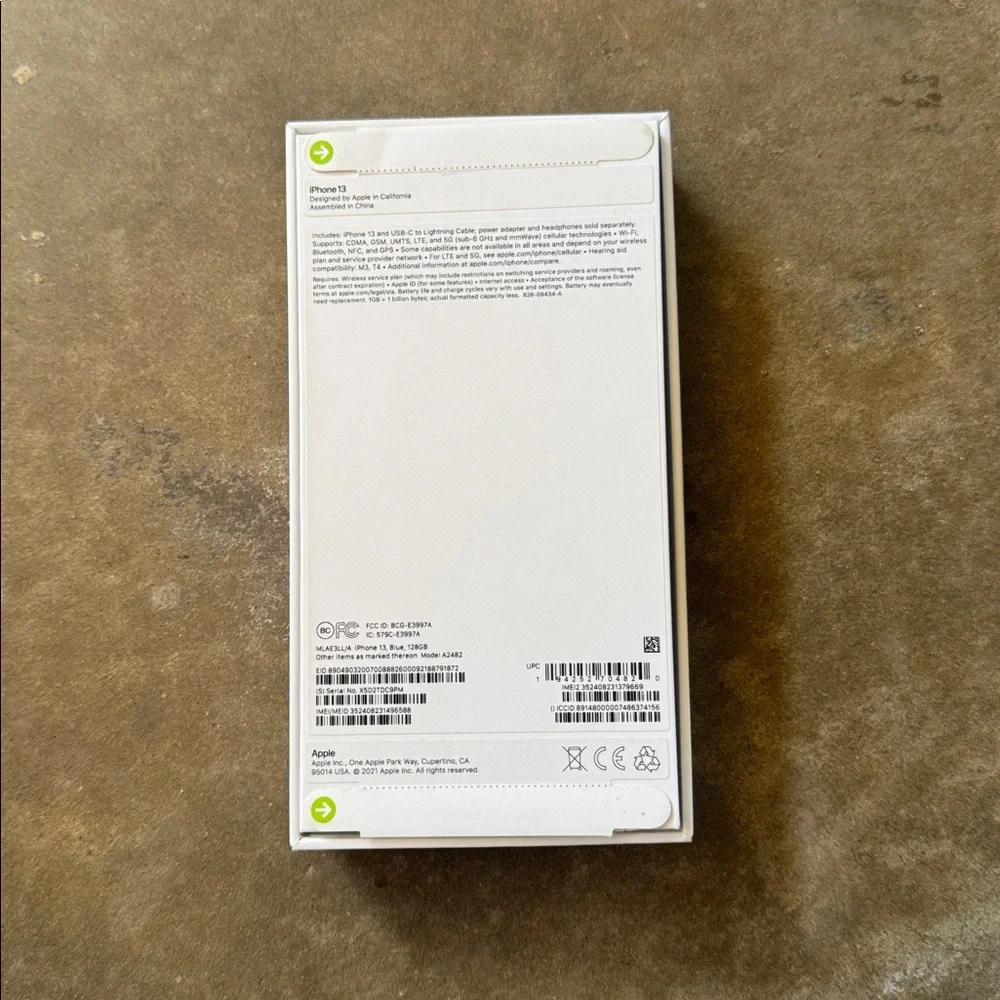 Apple iPhone 13 Blue Finish (BOX ONLY)